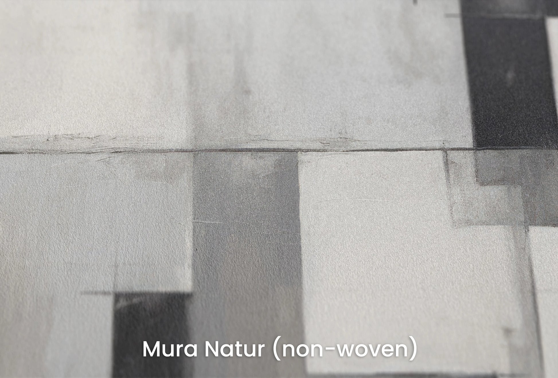 Zbliżenie na artystyczną fototapetę o nazwie Geometric Intrigue na podłożu Mura Natur (non-woven) - naturalne i ekologiczne podłoże.