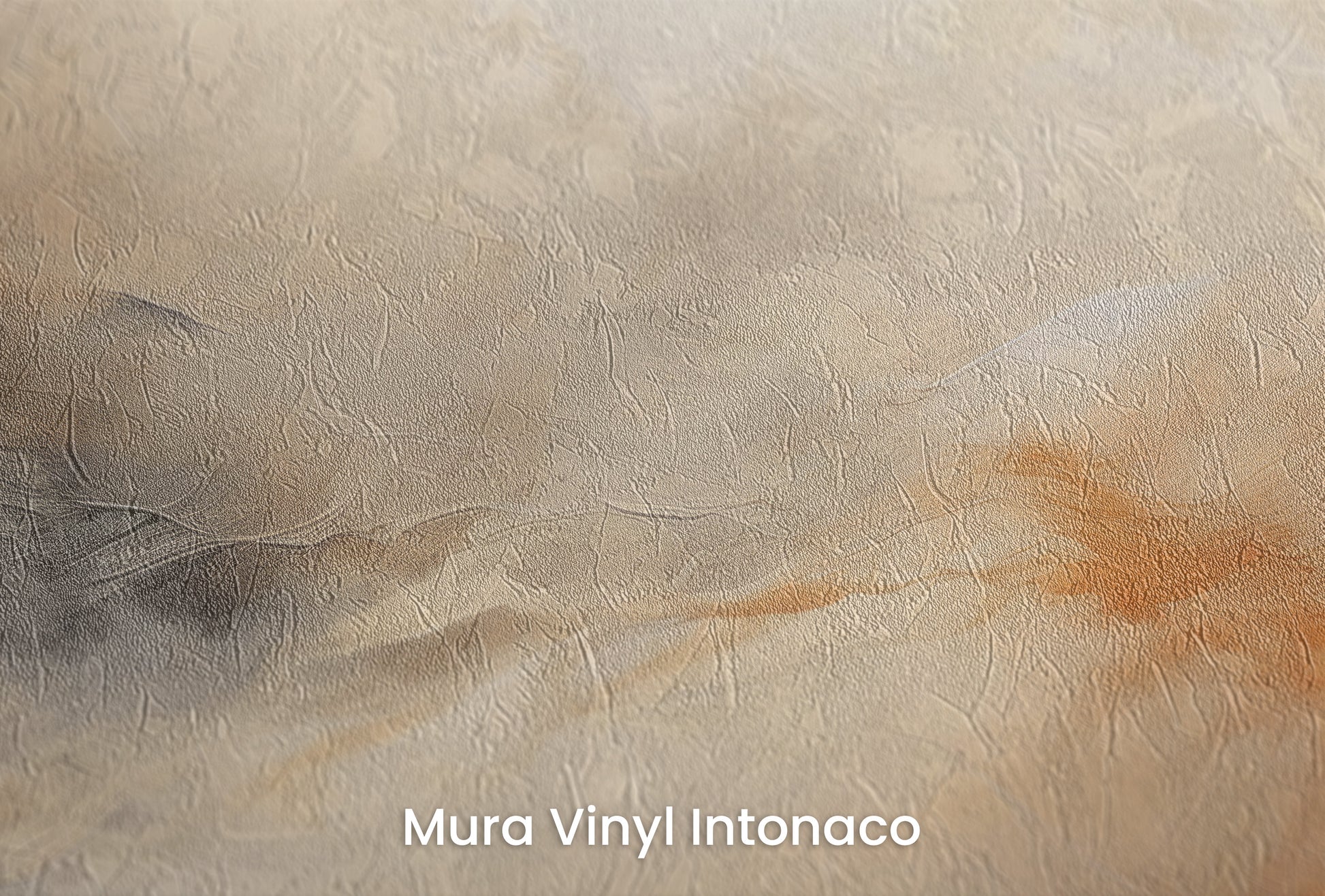 Zbliżenie na artystyczną fototapetę o nazwie ETHEREAL FLAME DANCE na podłożu Mura Vinyl Intonaco - struktura tartego tynku.