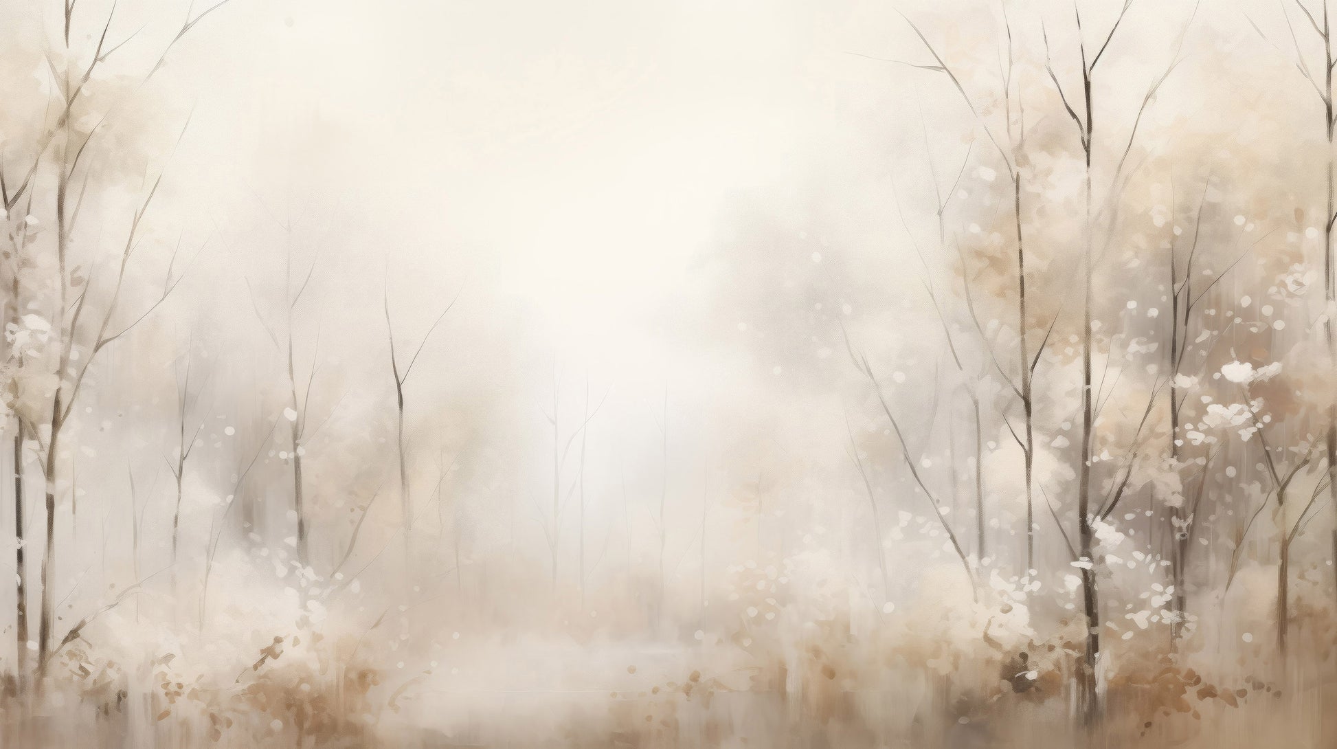 Prezentacja całego wzoru fototapety o nazwie ENCHANTED MISTY GROVE MURAL