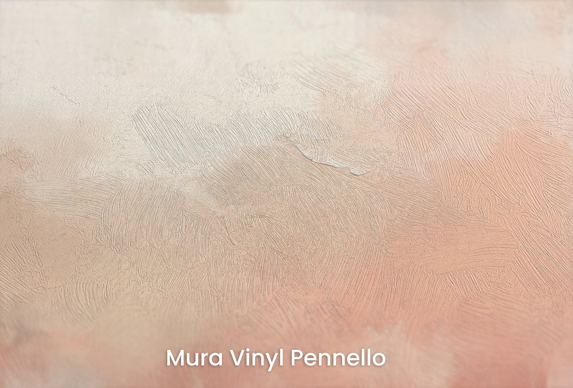 Zbliżenie na artystyczną fototapetę o nazwie Warm Embrace #2 na podłożu Mura Vinyl Pennello - faktura pociągnięć pędzla malarskiego.