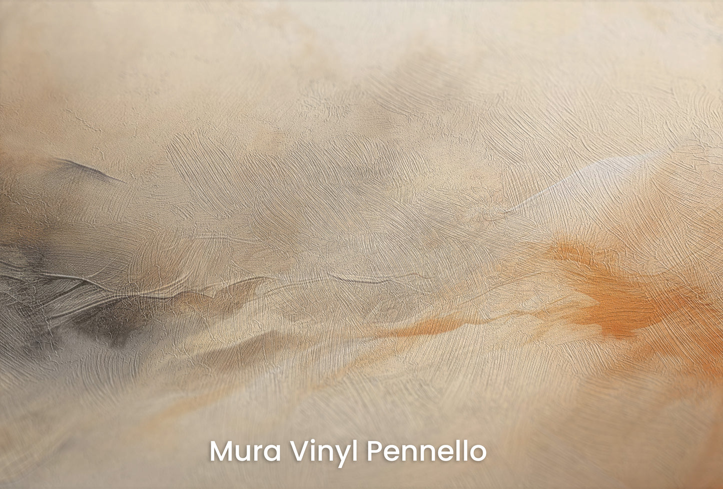 Zbliżenie na artystyczną fototapetę o nazwie ETHEREAL FLAME DANCE na podłożu Mura Vinyl Pennello - faktura pociągnięć pędzla malarskiego.