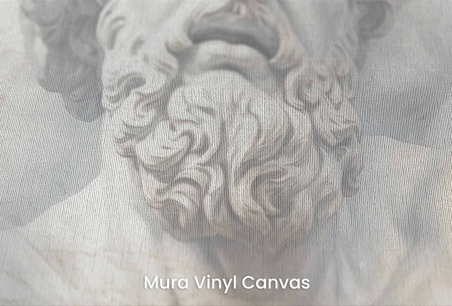Zbliżenie na artystyczną fototapetę o nazwie Zeus's Thunder na podłożu Mura Vinyl Canvas - faktura naturalnego płótna.