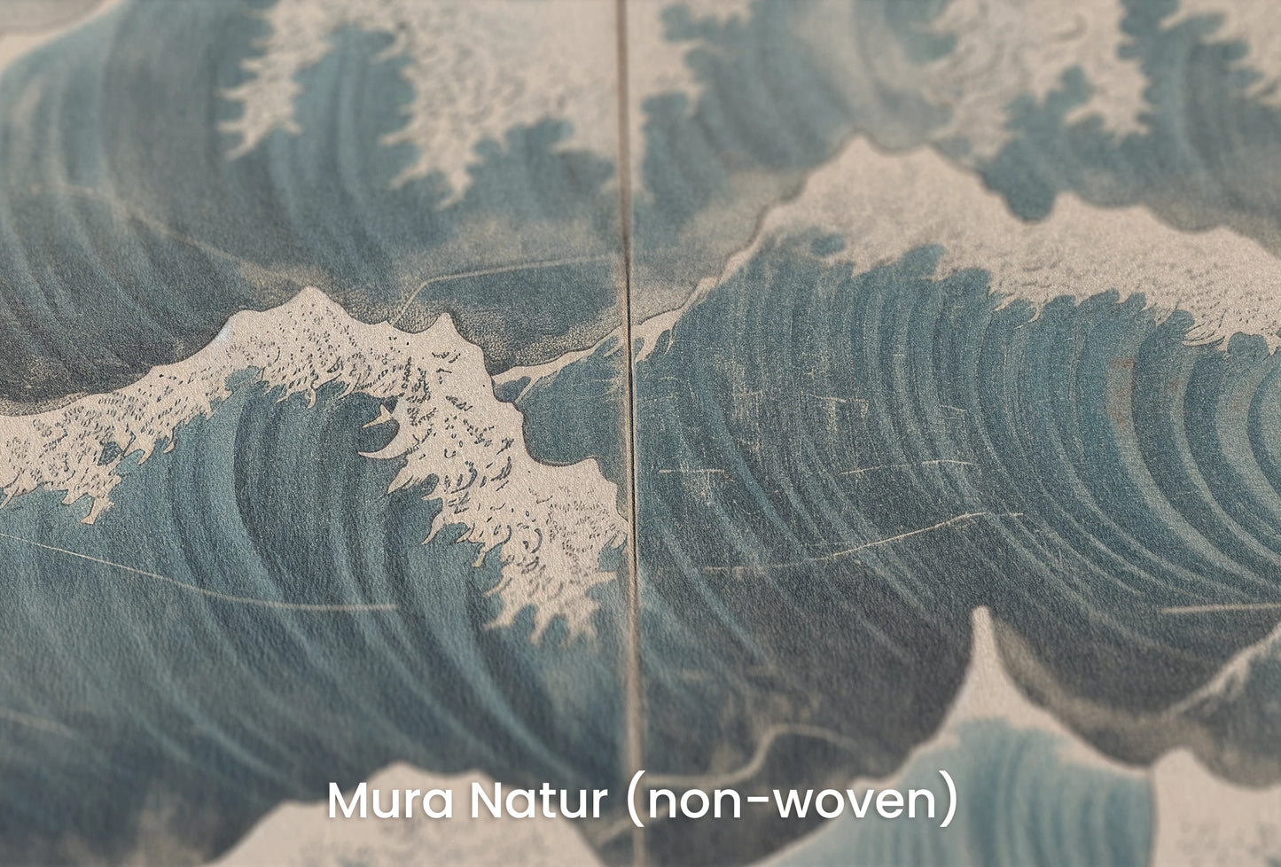 Zbliżenie na artystyczną fototapetę o nazwie Frosty Ocean na podłożu Mura Natur (non-woven) - naturalne i ekologiczne podłoże.
