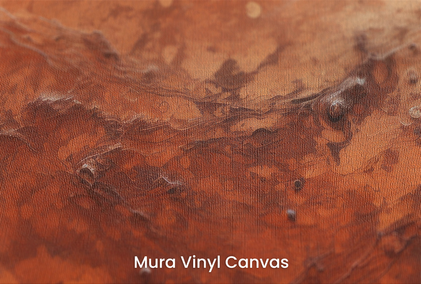 Zbliżenie na artystyczną fototapetę o nazwie Martian Dust na podłożu Mura Vinyl Canvas - faktura naturalnego płótna.