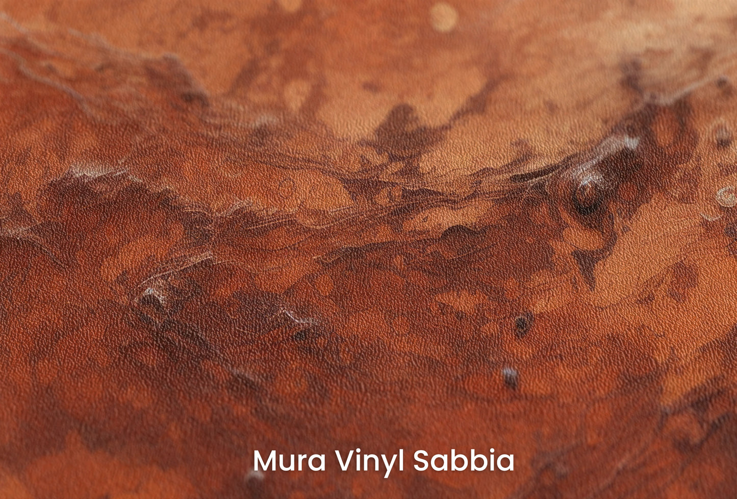 Zbliżenie na artystyczną fototapetę o nazwie Martian Dust na podłożu Mura Vinyl Sabbia struktura grubego ziarna piasku.
