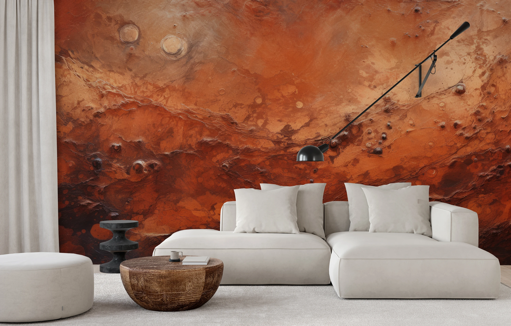 Fototapeta malowana o nazwie Martian Dust pokazana w aranżacji wnętrza.