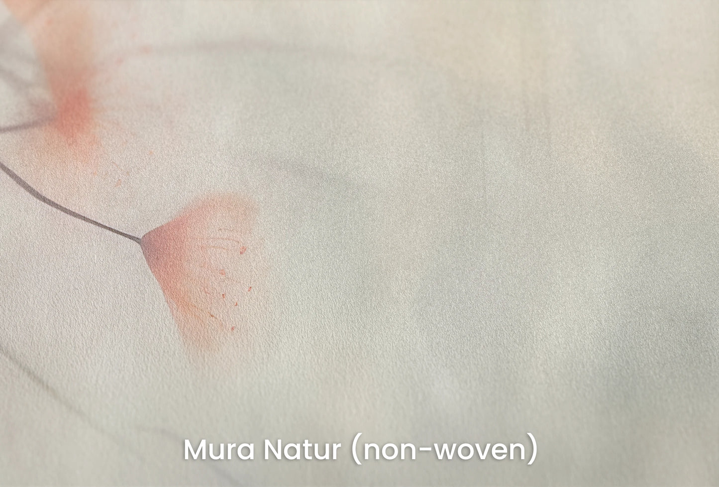 Zbliżenie na artystyczną fototapetę o nazwie Serene Heron na podłożu Mura Natur (non-woven) - naturalne i ekologiczne podłoże.