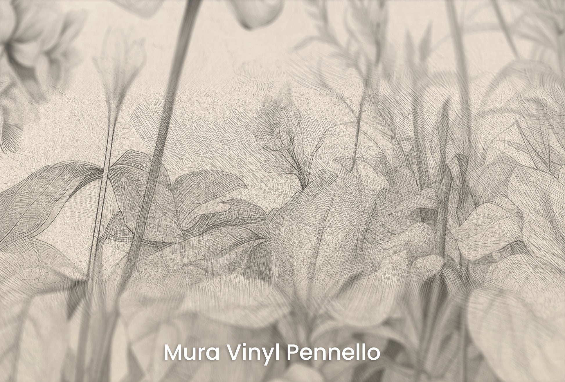 Zbliżenie na artystyczną fototapetę o nazwie Pastoral Sketch na podłożu Mura Vinyl Pennello - faktura pociągnięć pędzla malarskiego.