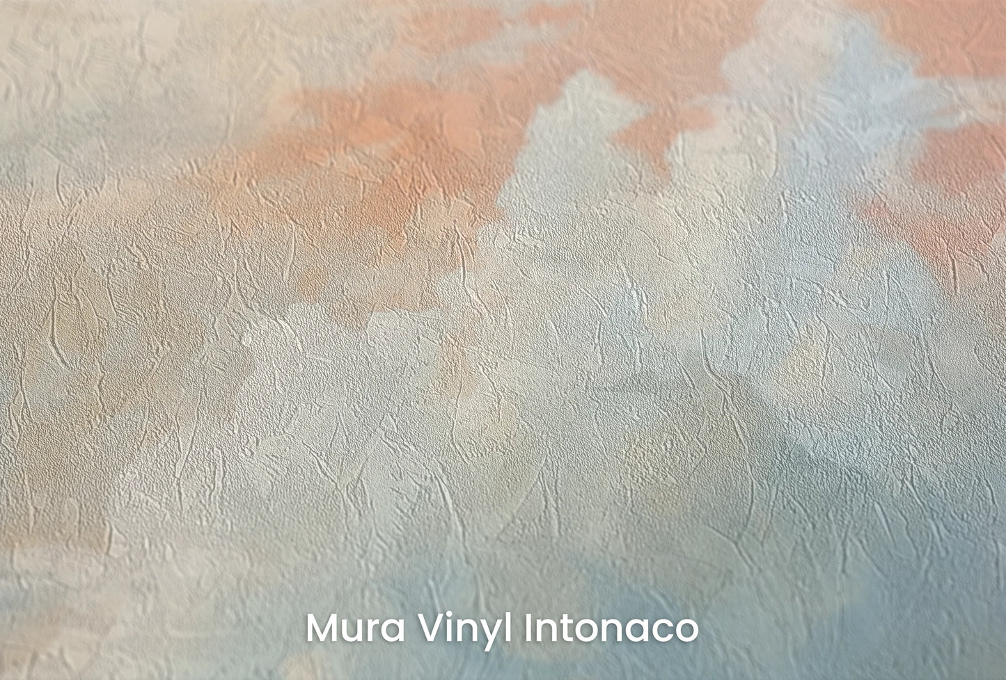 Zbliżenie na artystyczną fototapetę o nazwie Sunrise Canvas na podłożu Mura Vinyl Intonaco - struktura tartego tynku.