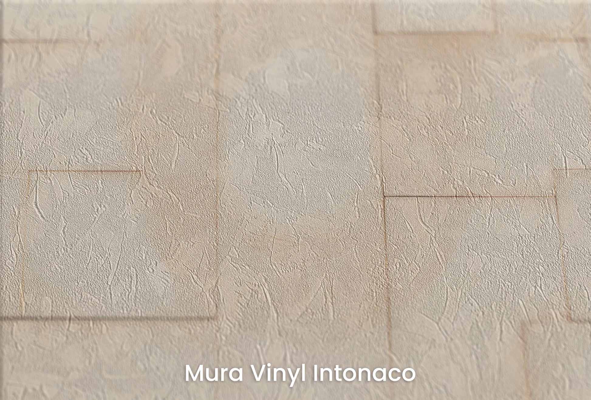 Zbliżenie na artystyczną fototapetę o nazwie WOODEN PATCHWORK SOLARIS na podłożu Mura Vinyl Intonaco - struktura tartego tynku.