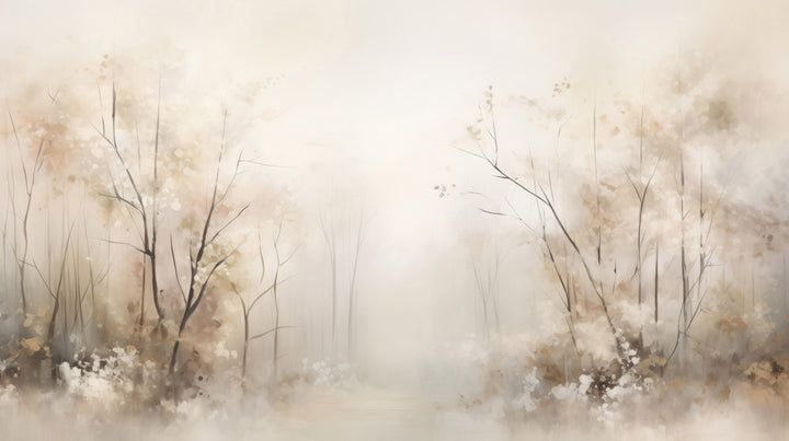 Prezentacja całego wzoru fototapety o nazwie AUTUMNAL MORNING HAZE MURAL