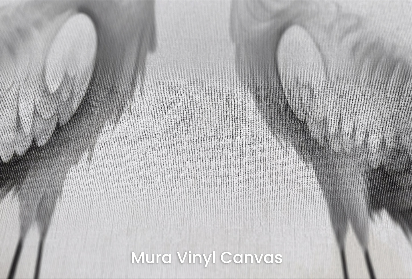 Zbliżenie na artystyczną fototapetę o nazwie Whisper of Dawn na podłożu Mura Vinyl Canvas - faktura naturalnego płótna.
