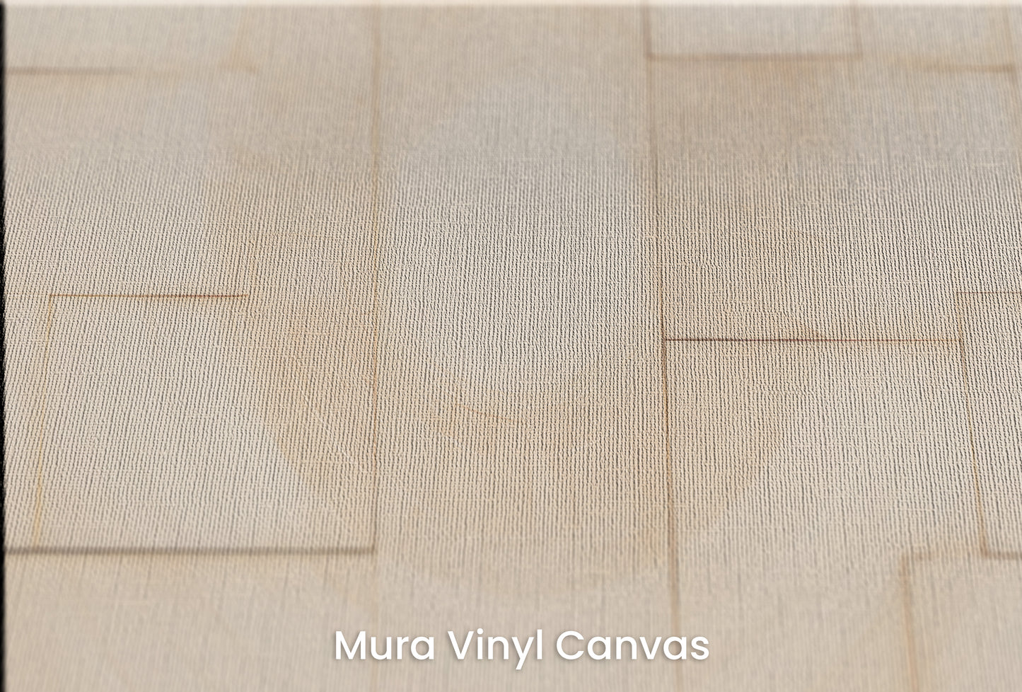 Zbliżenie na artystyczną fototapetę o nazwie WOODEN PATCHWORK SOLARIS na podłożu Mura Vinyl Canvas - faktura naturalnego płótna.