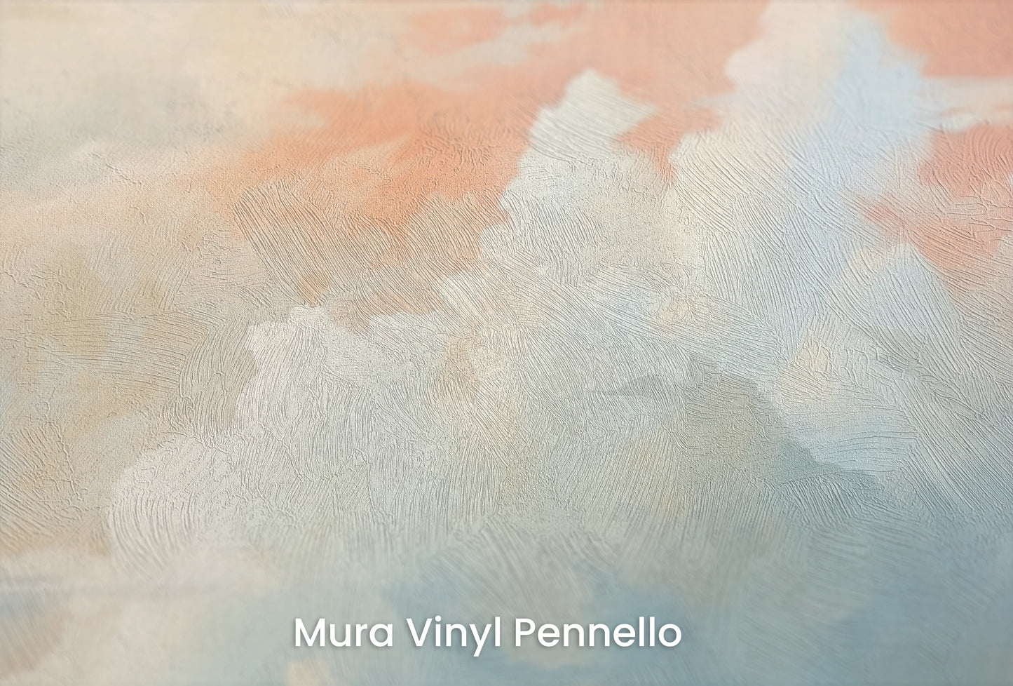 Zbliżenie na artystyczną fototapetę o nazwie Sunrise Canvas na podłożu Mura Vinyl Pennello - faktura pociągnięć pędzla malarskiego.