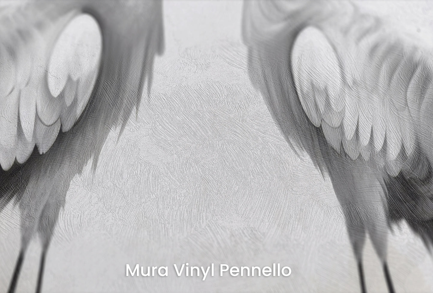 Zbliżenie na artystyczną fototapetę o nazwie Whisper of Dawn na podłożu Mura Vinyl Pennello - faktura pociągnięć pędzla malarskiego.
