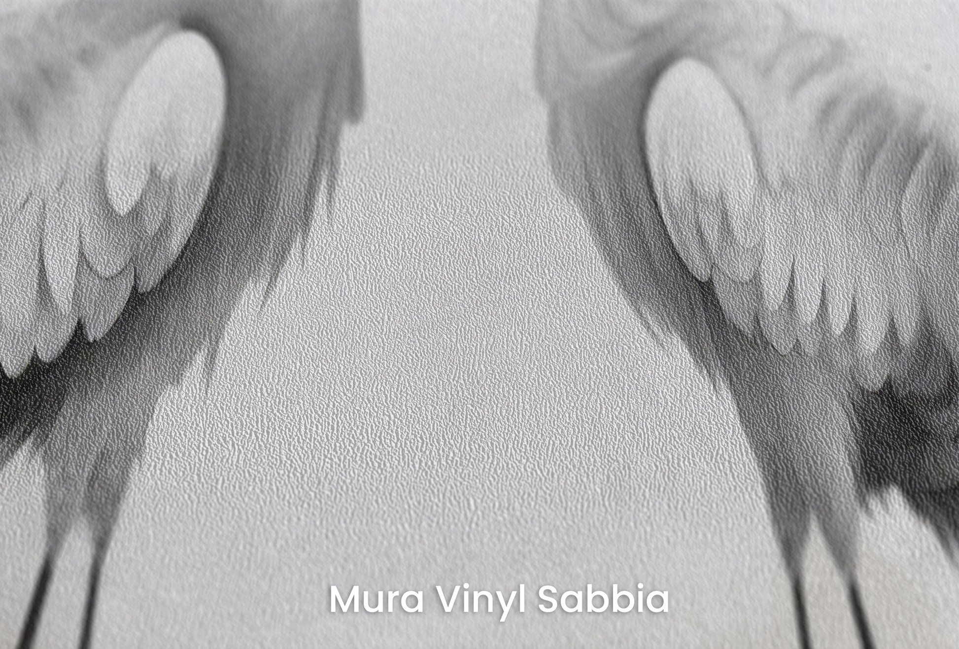 Zbliżenie na artystyczną fototapetę o nazwie Whisper of Dawn na podłożu Mura Vinyl Sabbia struktura grubego ziarna piasku.