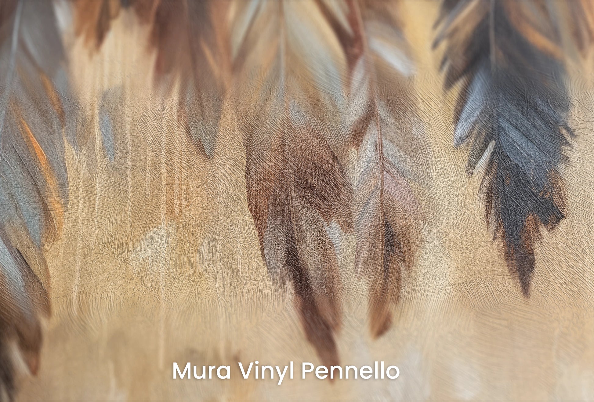 Zbliżenie na artystyczną fototapetę o nazwie Timeless Patina na podłożu Mura Vinyl Pennello - faktura pociągnięć pędzla malarskiego.