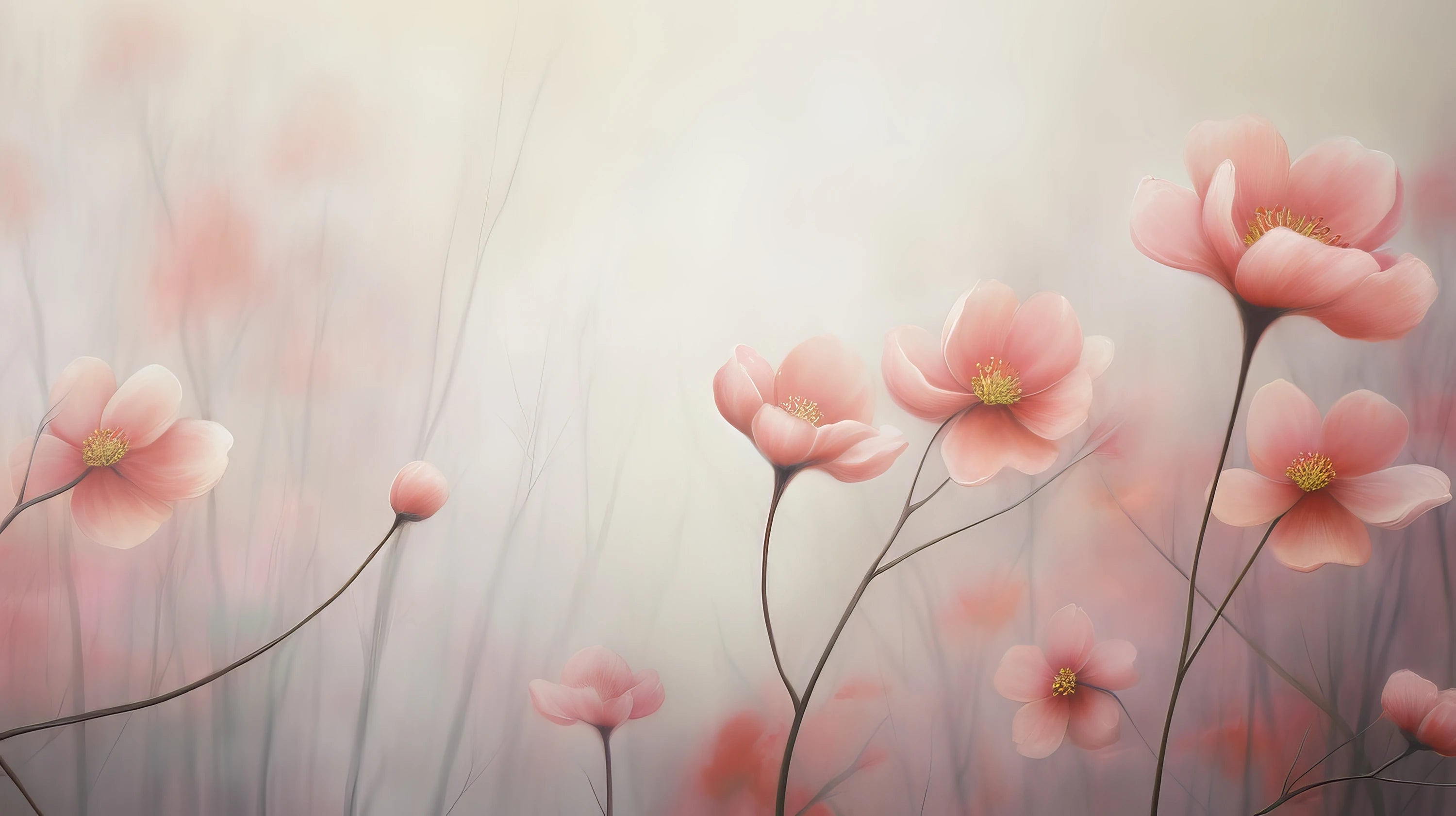 Podgląd wzoru: Prezentacja całego wzoru fototapety o nazwie Dreamy Flora