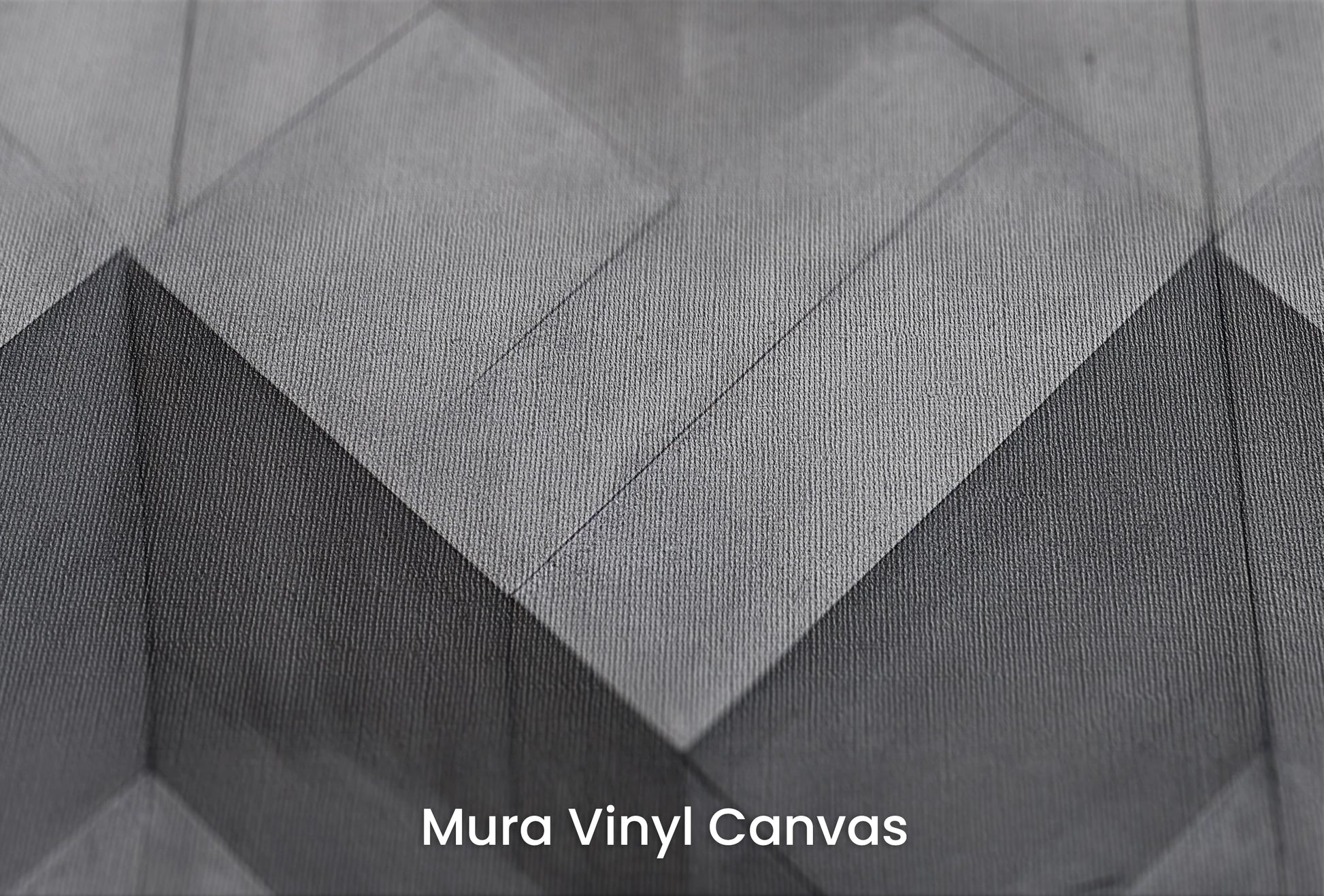 Zbliżenie na artystyczną fototapetę o nazwie Zigzag Concrete na podłożu Mura Vinyl Canvas - faktura naturalnego płótna.