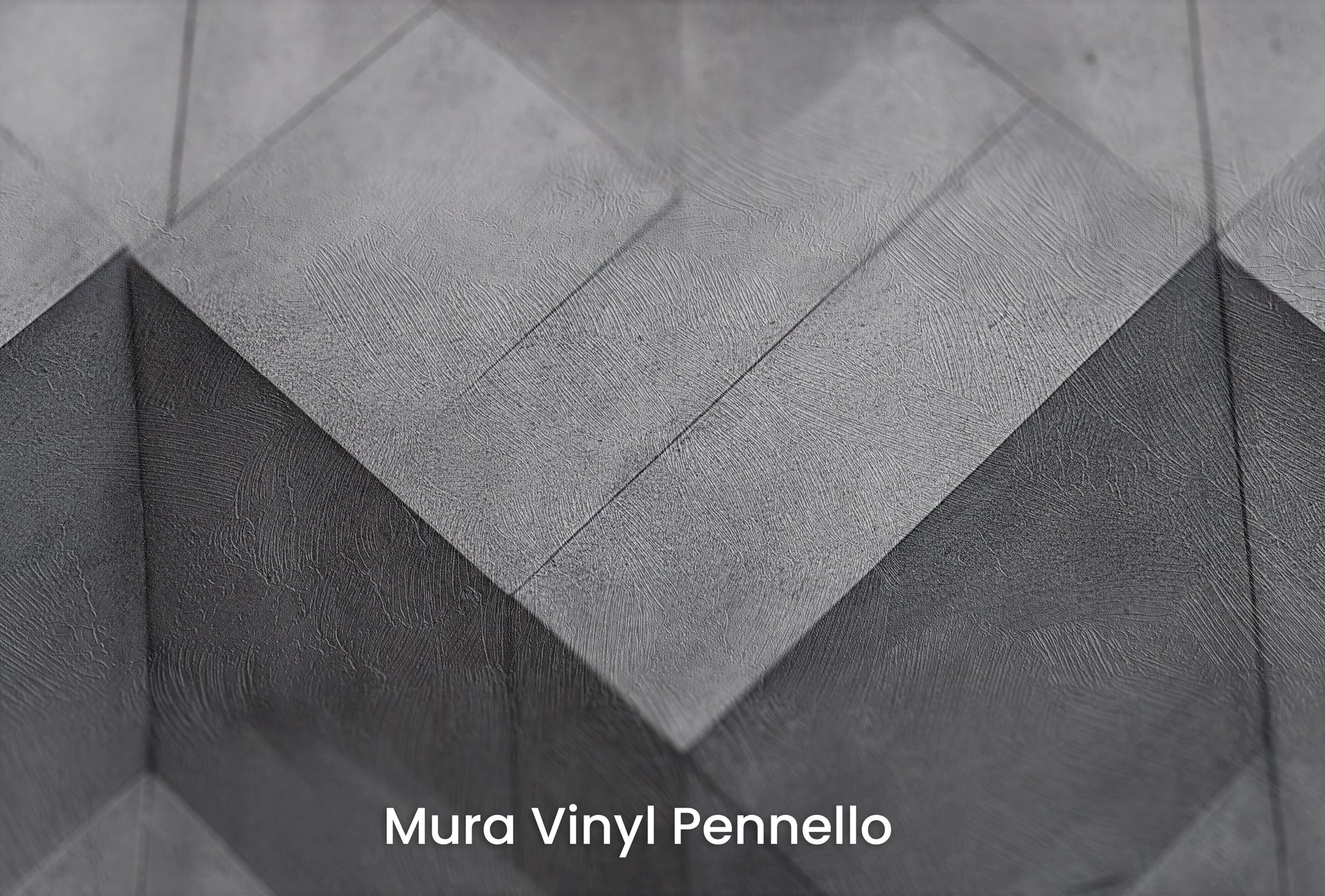 Zbliżenie na artystyczną fototapetę o nazwie Zigzag Concrete na podłożu Mura Vinyl Pennello - faktura pociągnięć pędzla malarskiego.