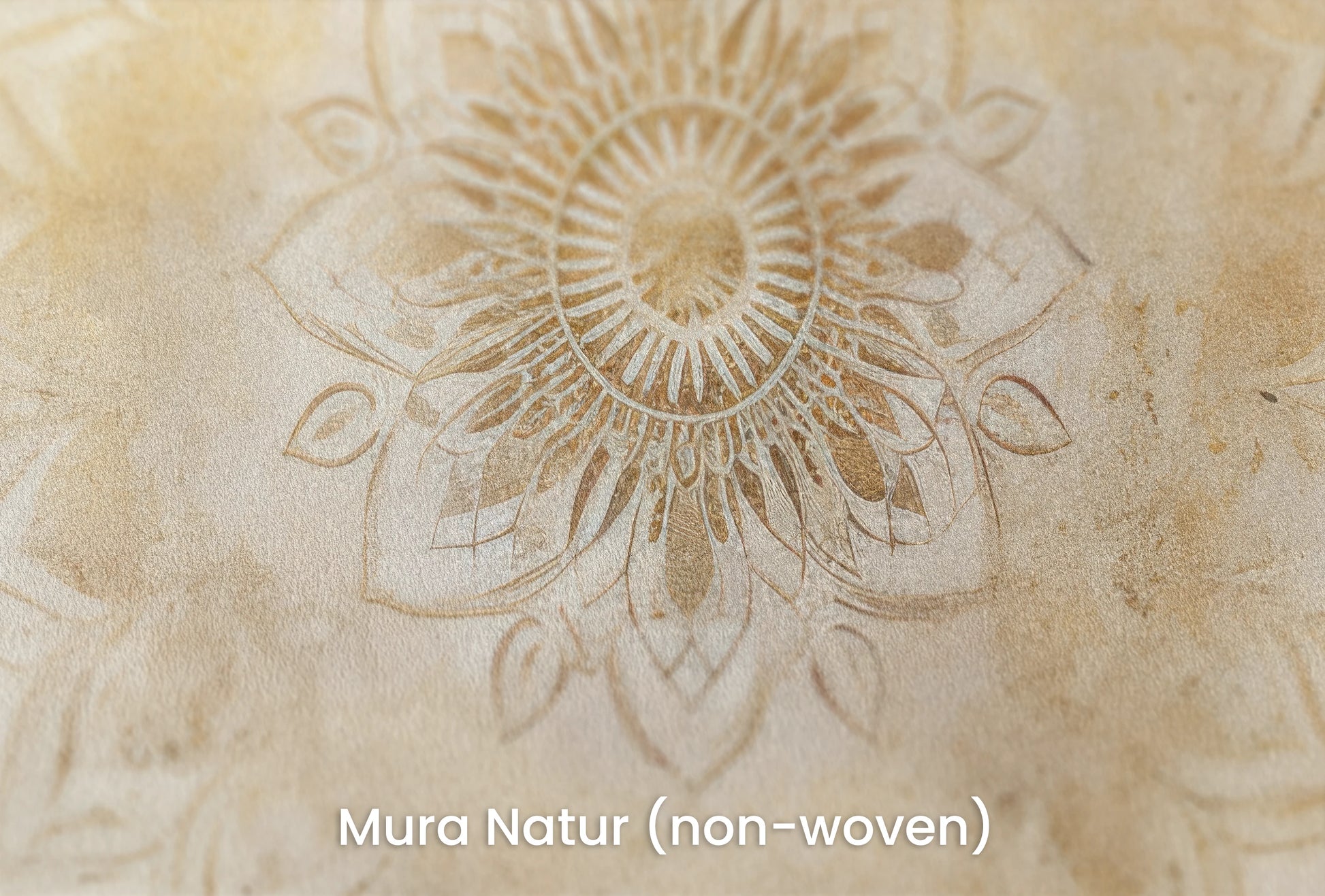 Zbliżenie na artystyczną fototapetę o nazwie Harmony in Bloom na podłożu Mura Natur (non-woven) - naturalne i ekologiczne podłoże.