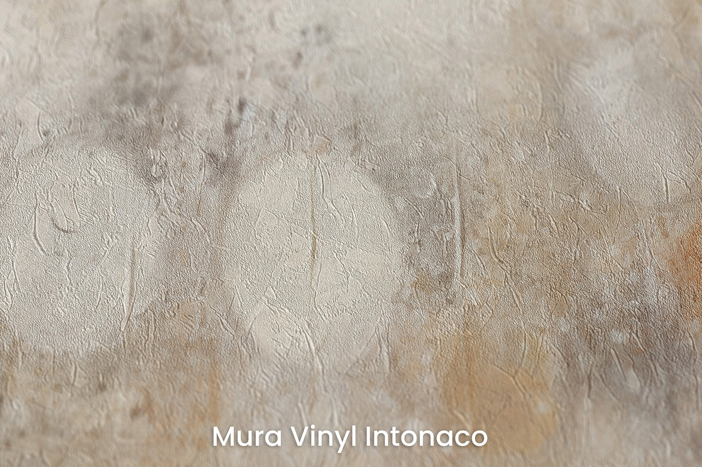 Zbliżenie na artystyczną fototapetę o nazwie ETHER REALM SPHERES na podłożu Mura Vinyl Intonaco - struktura tartego tynku.