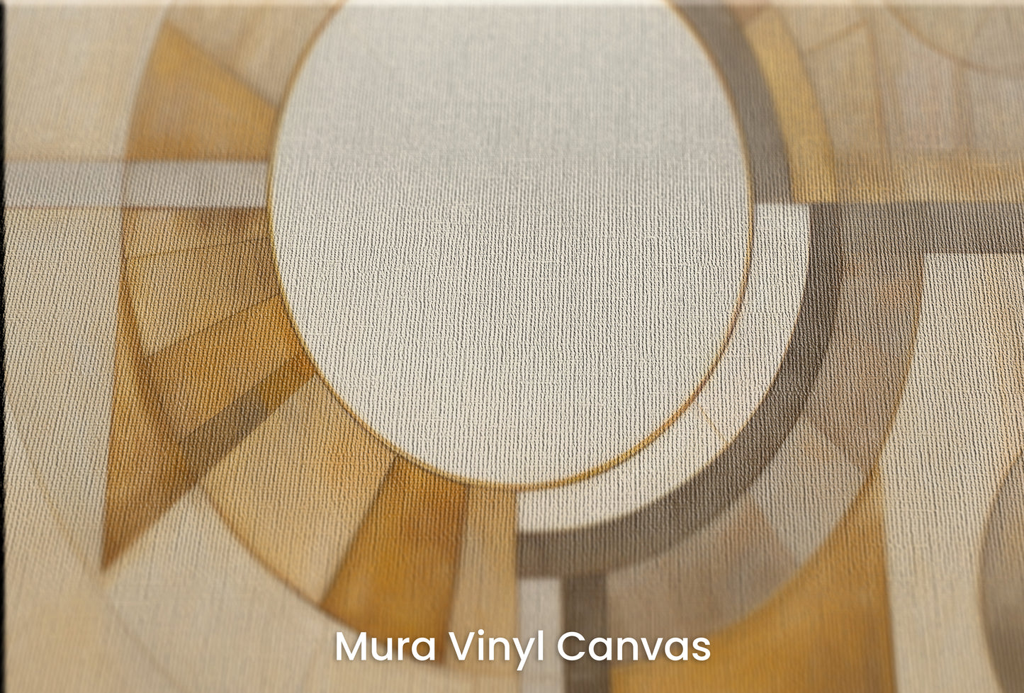 Zbliżenie na artystyczną fototapetę o nazwie ASTRAL CIRCULARITY na podłożu Mura Vinyl Canvas - faktura naturalnego płótna.