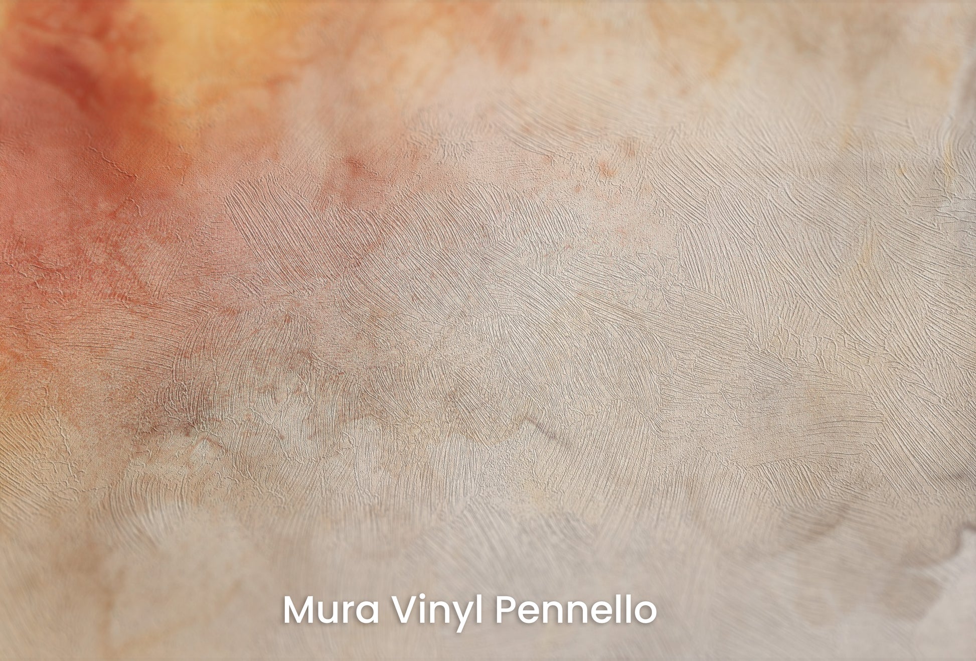 Zbliżenie na artystyczną fototapetę o nazwie MARBLED AURORA na podłożu Mura Vinyl Pennello - faktura pociągnięć pędzla malarskiego.