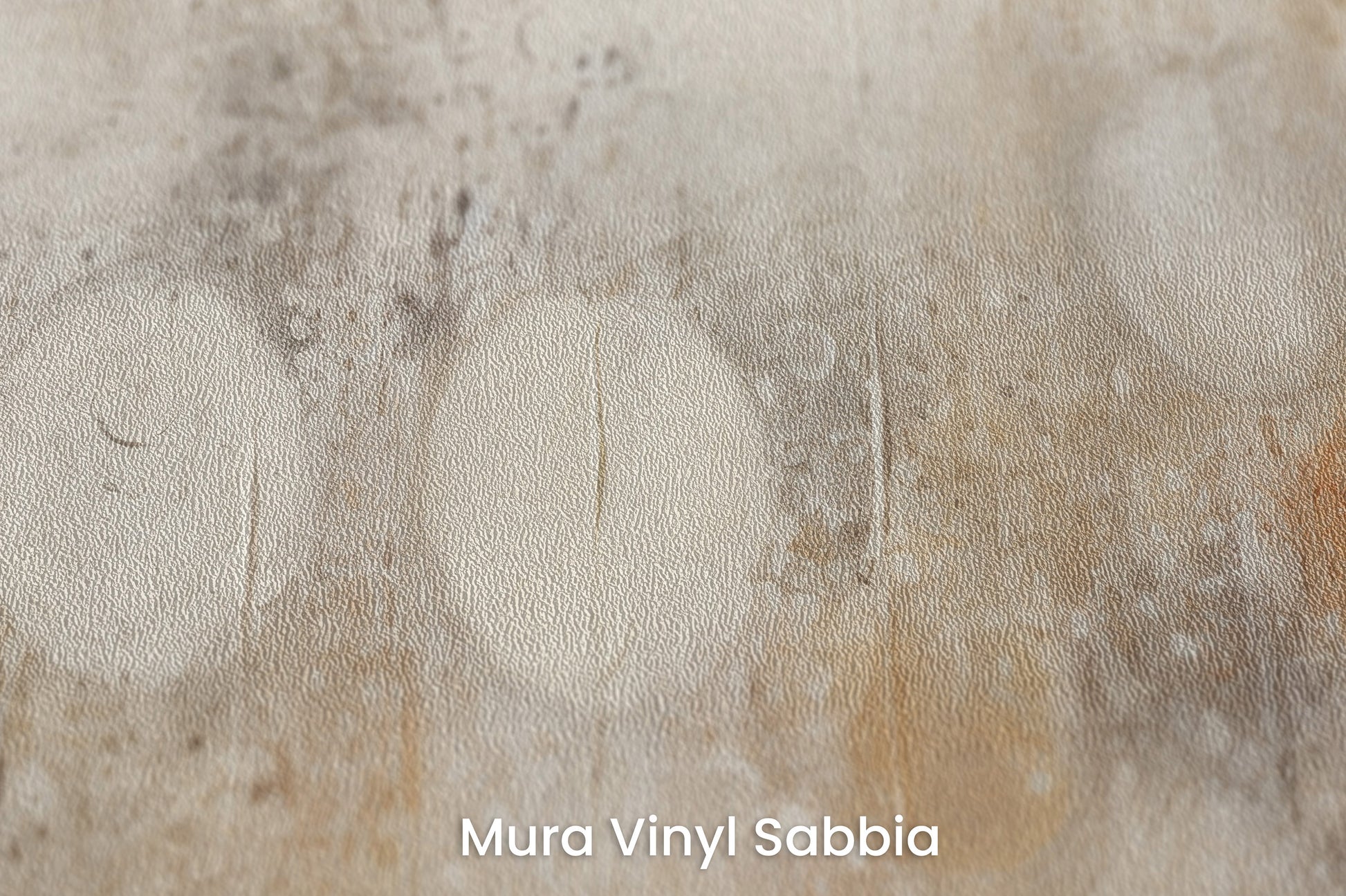 Zbliżenie na artystyczną fototapetę o nazwie ETHER REALM SPHERES na podłożu Mura Vinyl Sabbia struktura grubego ziarna piasku.