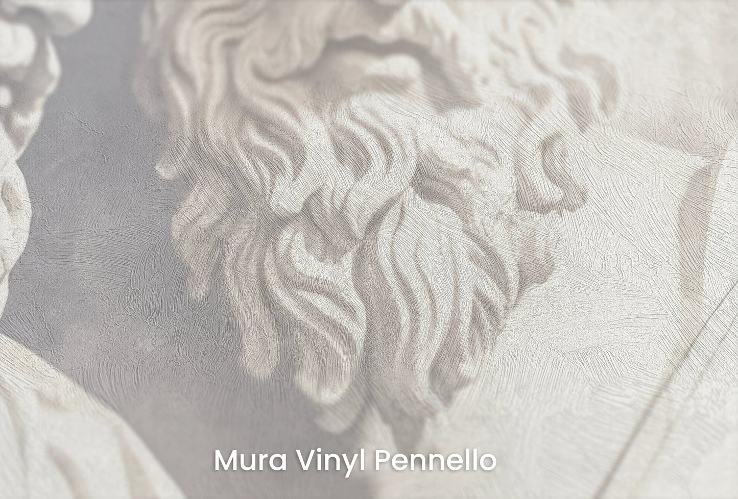 Zbliżenie na artystyczną fototapetę o nazwie Philosophical Dialogue na podłożu Mura Vinyl Pennello - faktura pociągnięć pędzla malarskiego.