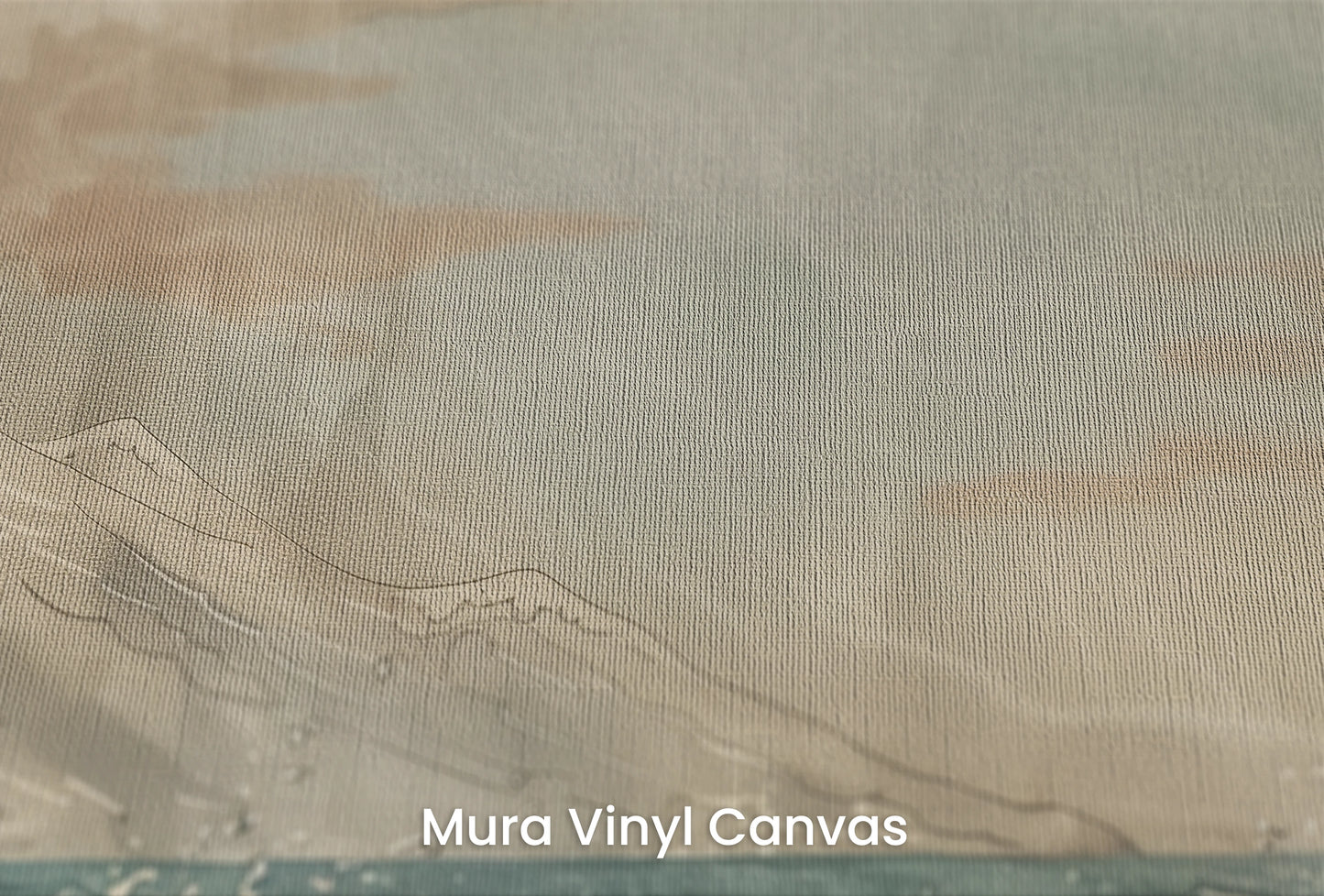 Zbliżenie na artystyczną fototapetę o nazwie Moonlit Ocean Serenade na podłożu Mura Vinyl Canvas - faktura naturalnego płótna.