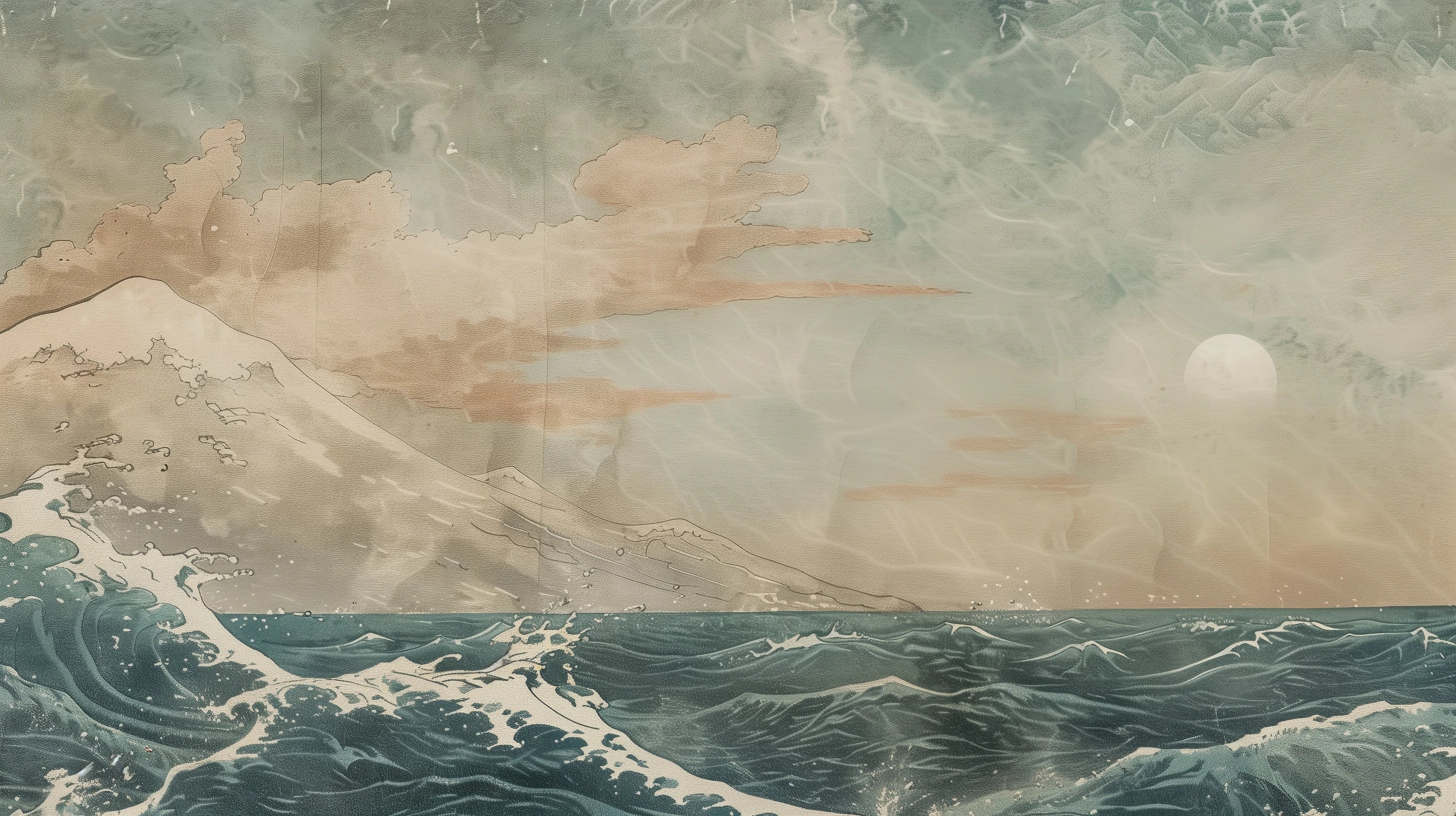 Mustervorschau: Prezentacja całego wzoru fototapety o nazwie Moonlit Ocean Serenade