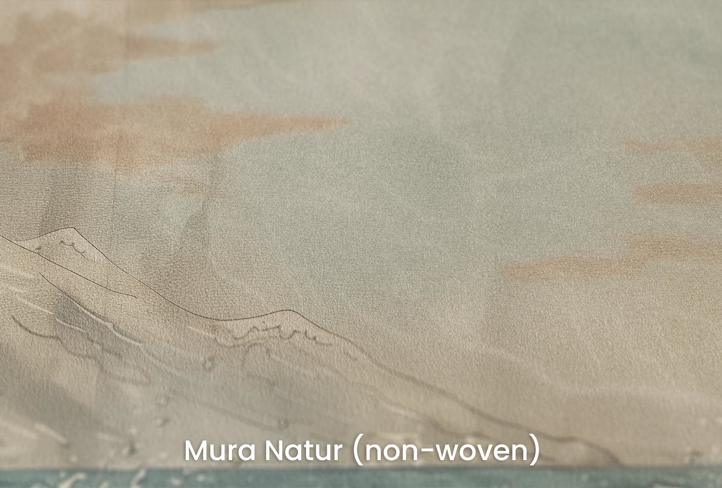 Zbliżenie na artystyczną fototapetę o nazwie Moonlit Ocean Serenade na podłożu Mura Natur (non-woven) - naturalne i ekologiczne podłoże.