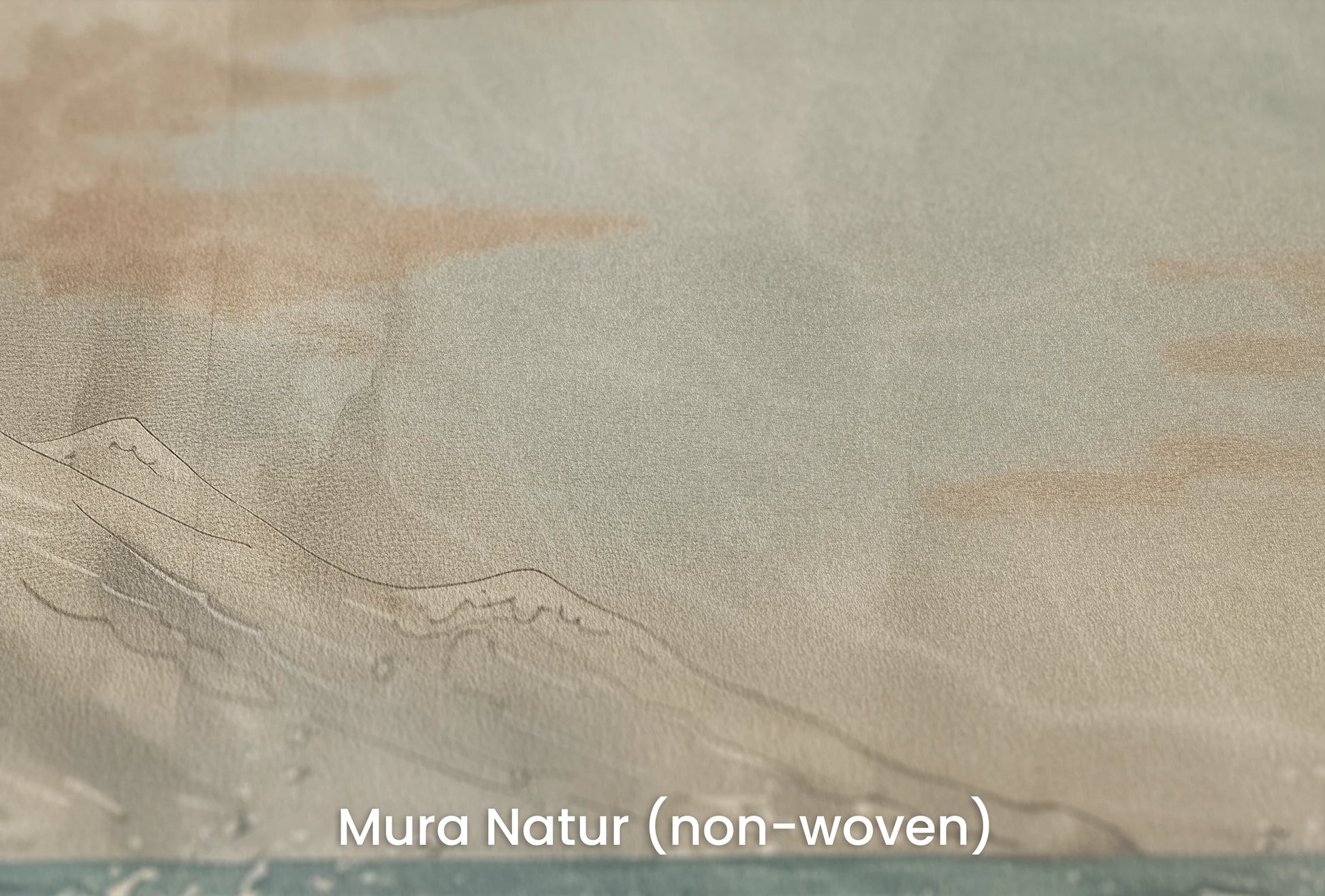 Zbliżenie na artystyczną fototapetę o nazwie Moonlit Ocean Serenade na podłożu Mura Natur (non-woven) - naturalne i ekologiczne podłoże.