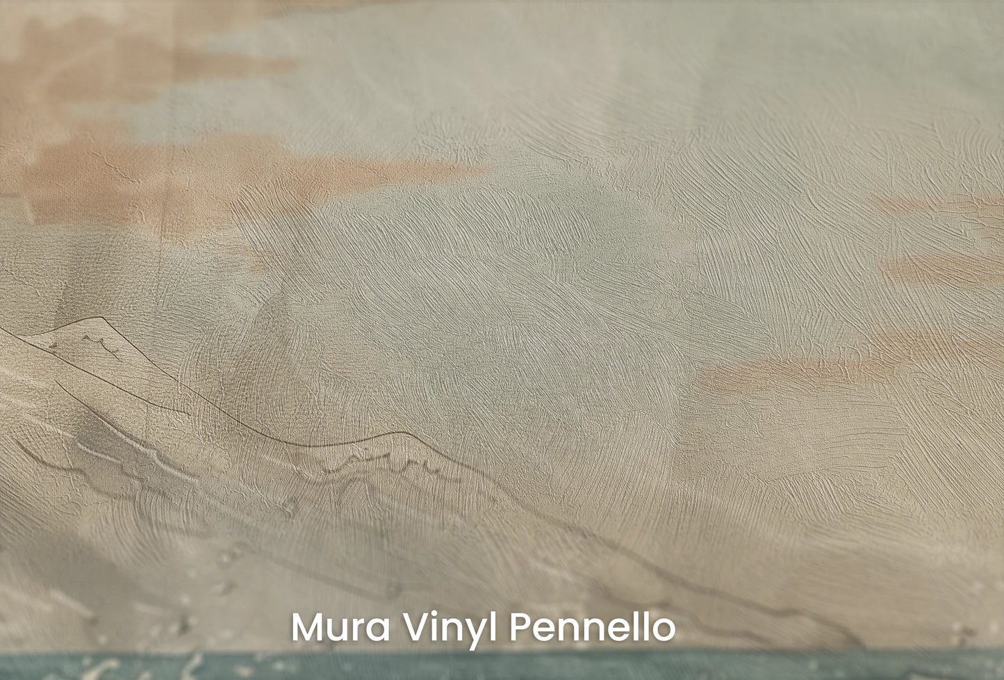 Zbliżenie na artystyczną fototapetę o nazwie Moonlit Ocean Serenade na podłożu Mura Vinyl Pennello - faktura pociągnięć pędzla malarskiego.
