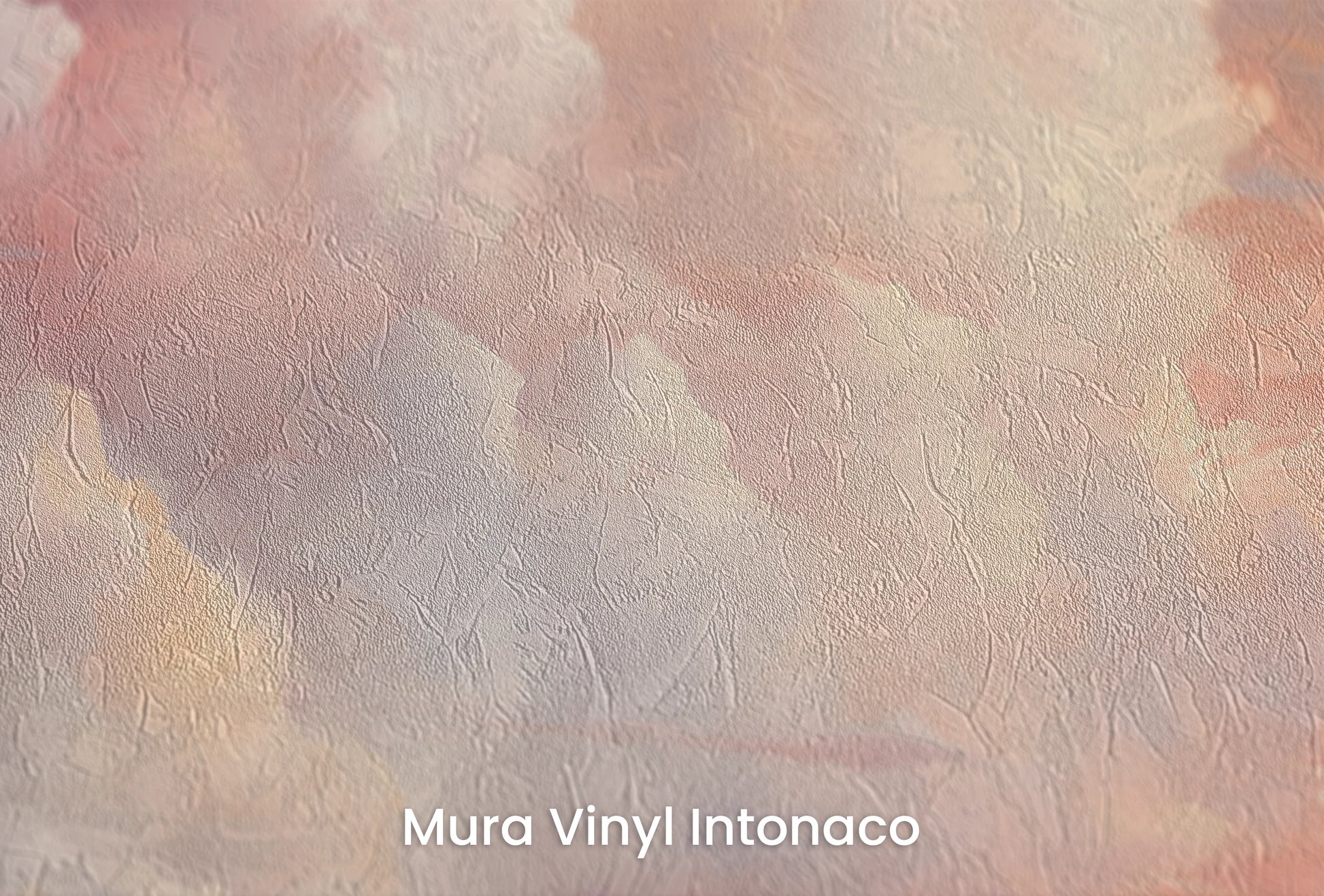 Zbliżenie na artystyczną fototapetę o nazwie Evening Glow #2 na podłożu Mura Vinyl Intonaco - struktura tartego tynku.