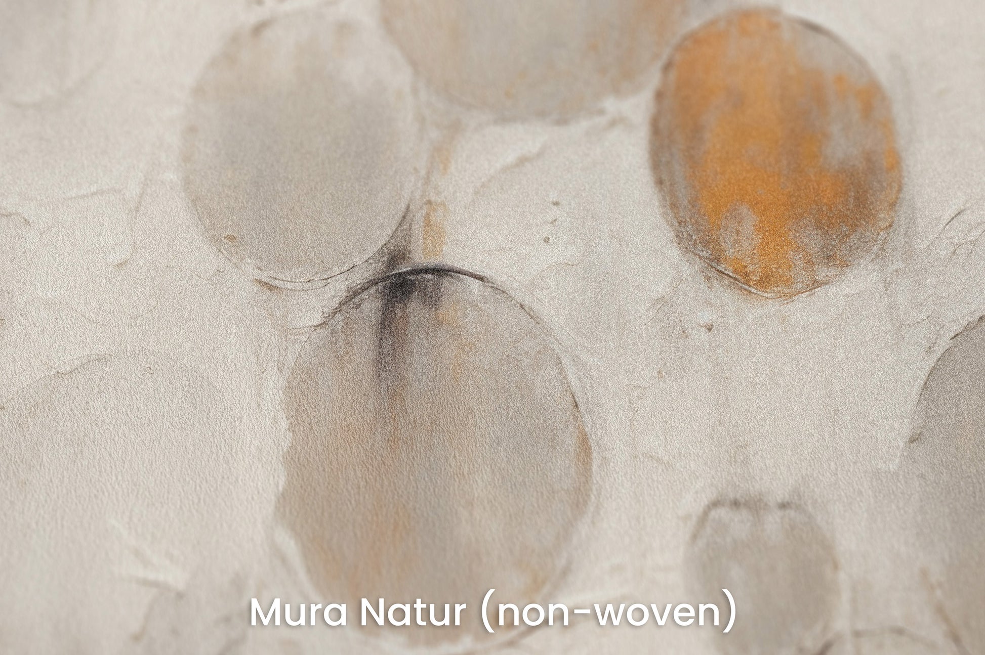 Zbliżenie na artystyczną fototapetę o nazwie RUSTIC ASTRAL SPHERES na podłożu Mura Natur (non-woven) - naturalne i ekologiczne podłoże.