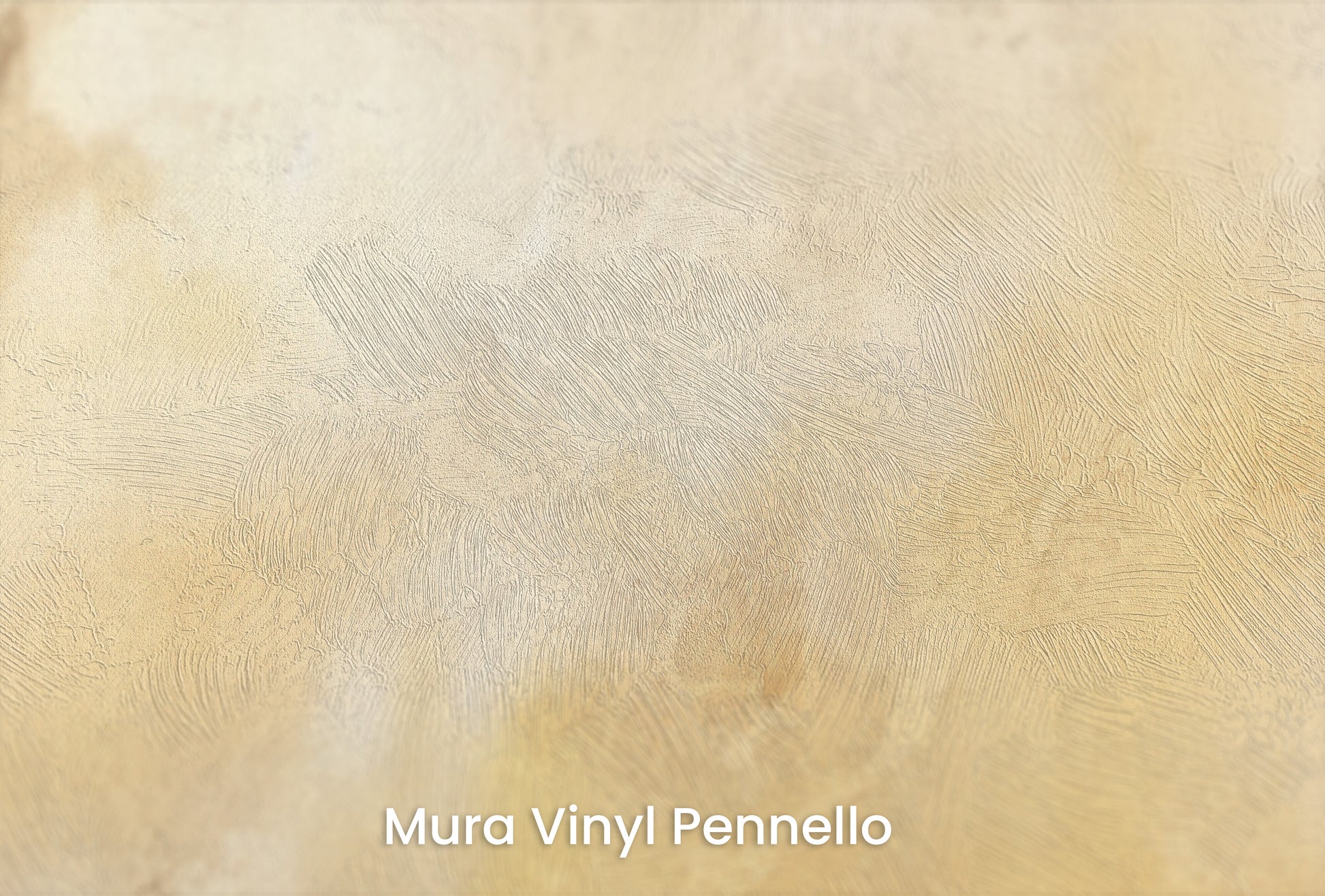 Zbliżenie na artystyczną fototapetę o nazwie GOLDEN DAWN MARBLE na podłożu Mura Vinyl Pennello - faktura pociągnięć pędzla malarskiego.