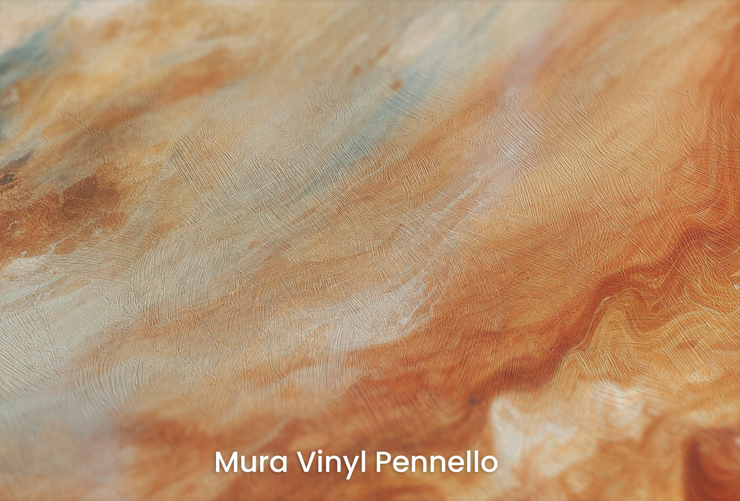 Zbliżenie na artystyczną fototapetę o nazwie Jupiter's Glow na podłożu Mura Vinyl Pennello - faktura pociągnięć pędzla malarskiego.