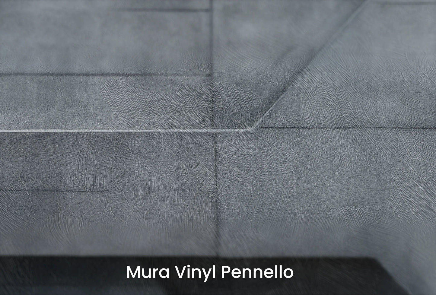 Zbliżenie na artystyczną fototapetę o nazwie Radial Concrete na podłożu Mura Vinyl Pennello - faktura pociągnięć pędzla malarskiego.