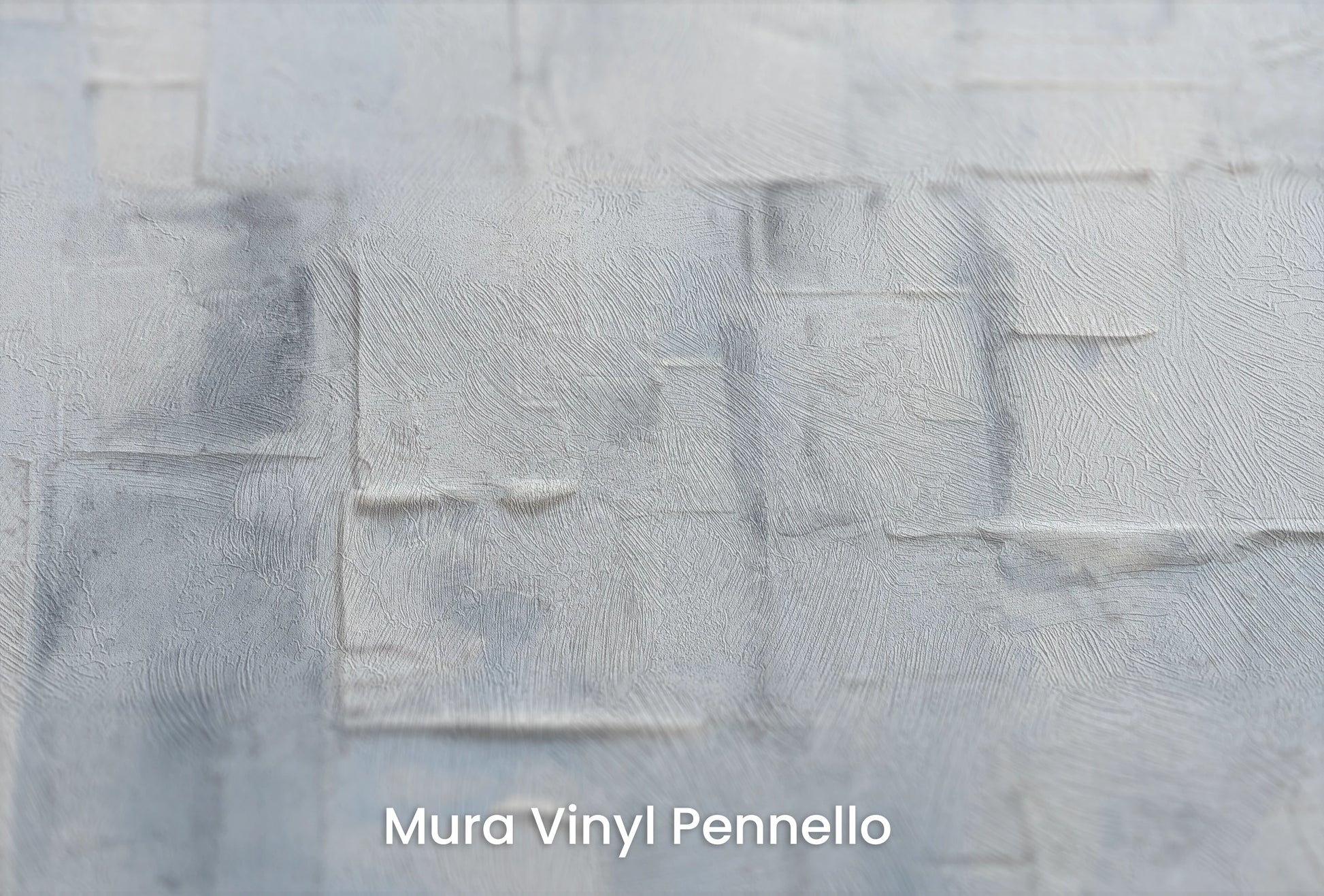 Zbliżenie na artystyczną fototapetę o nazwie Serene Blues na podłożu Mura Vinyl Pennello - faktura pociągnięć pędzla malarskiego.