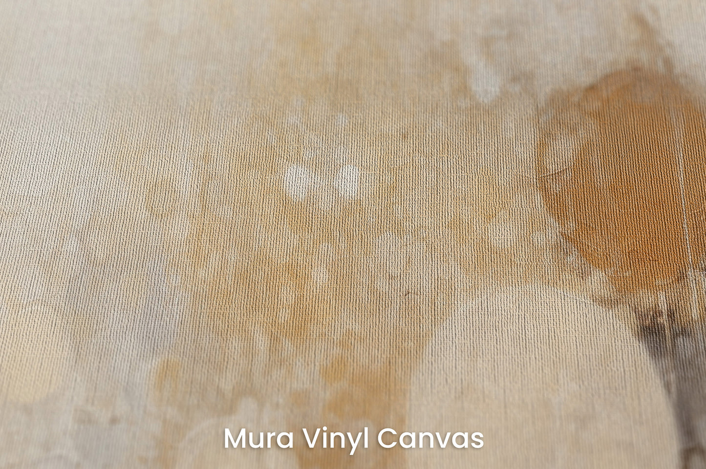 Zbliżenie na artystyczną fototapetę o nazwie DAWN HAZE ORBS na podłożu Mura Vinyl Canvas - faktura naturalnego płótna.