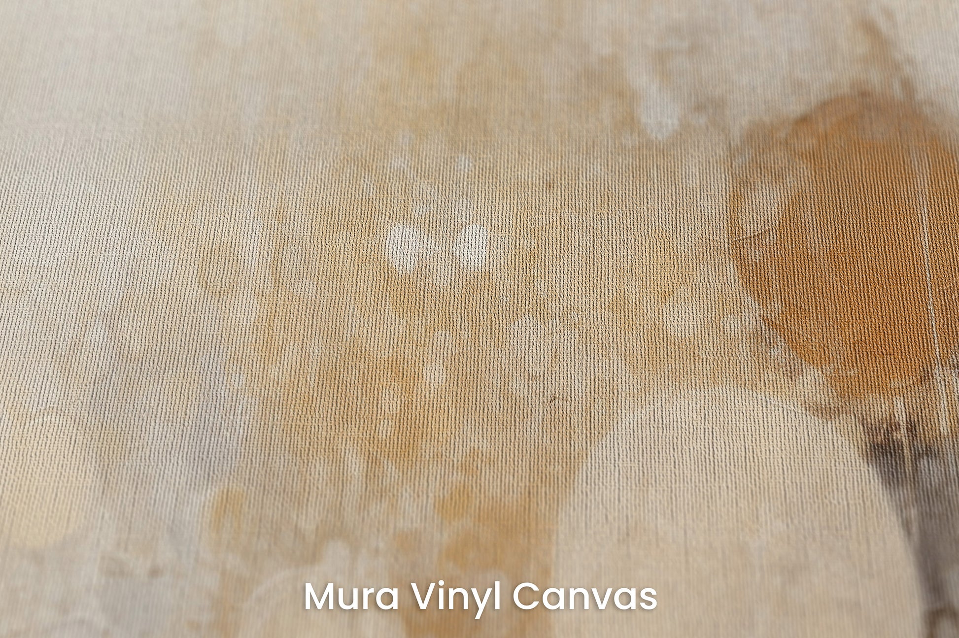 Zbliżenie na artystyczną fototapetę o nazwie DAWN HAZE ORBS na podłożu Mura Vinyl Canvas - faktura naturalnego płótna.