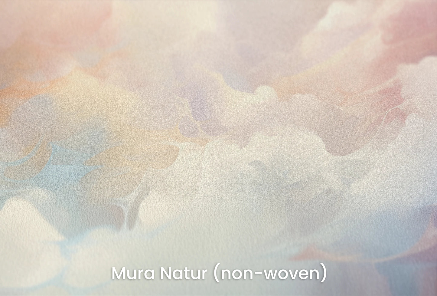 Zbliżenie na artystyczną fototapetę o nazwie Misty Pastels na podłożu Mura Natur (non-woven) - naturalne i ekologiczne podłoże.