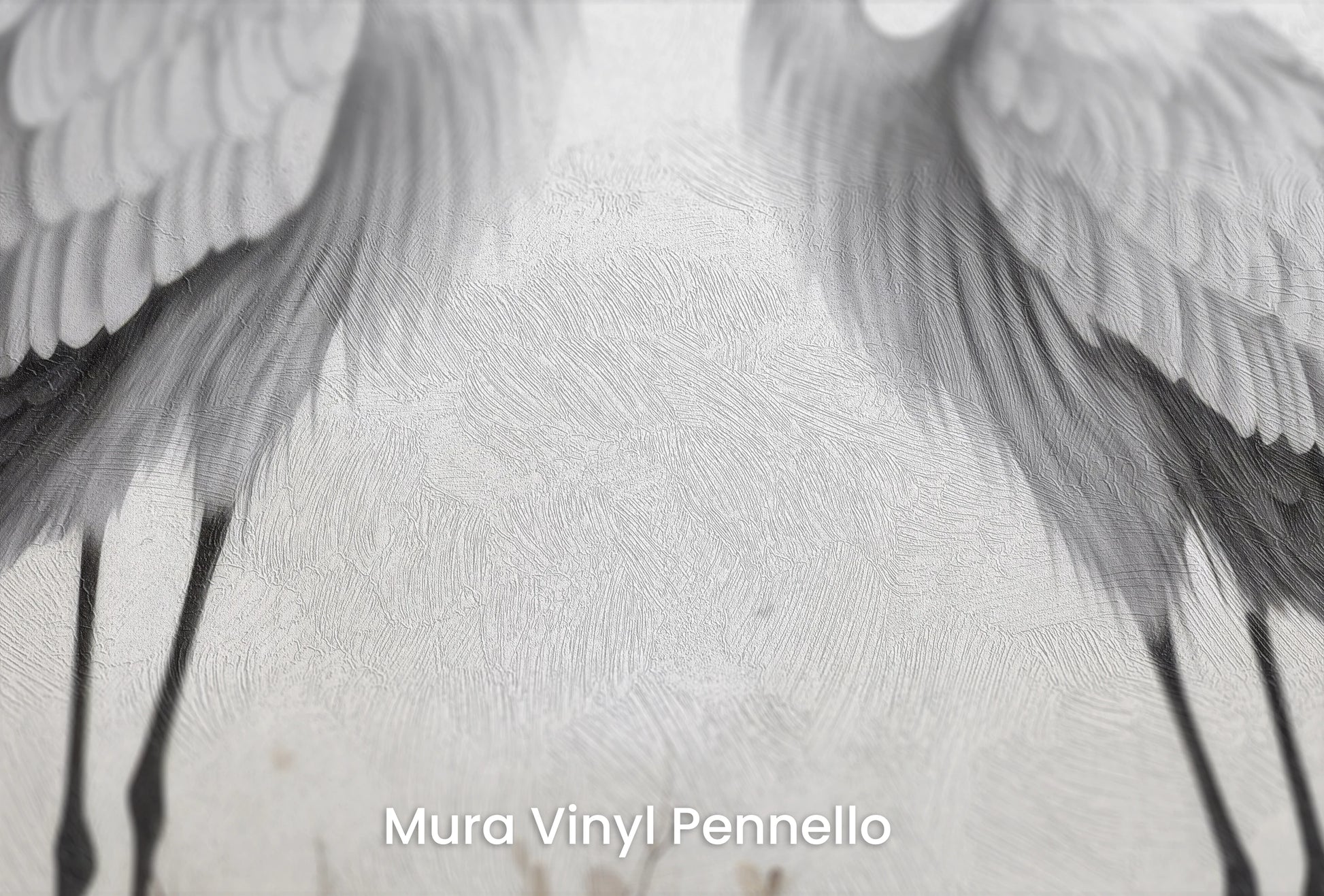 Zbliżenie na artystyczną fototapetę o nazwie Eternal Bond na podłożu Mura Vinyl Pennello - faktura pociągnięć pędzla malarskiego.