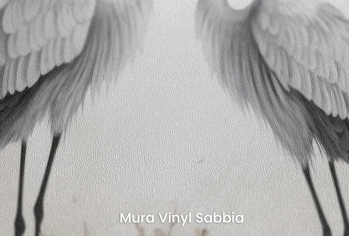 Zbliżenie na artystyczną fototapetę o nazwie Eternal Bond na podłożu Mura Vinyl Sabbia struktura grubego ziarna piasku.