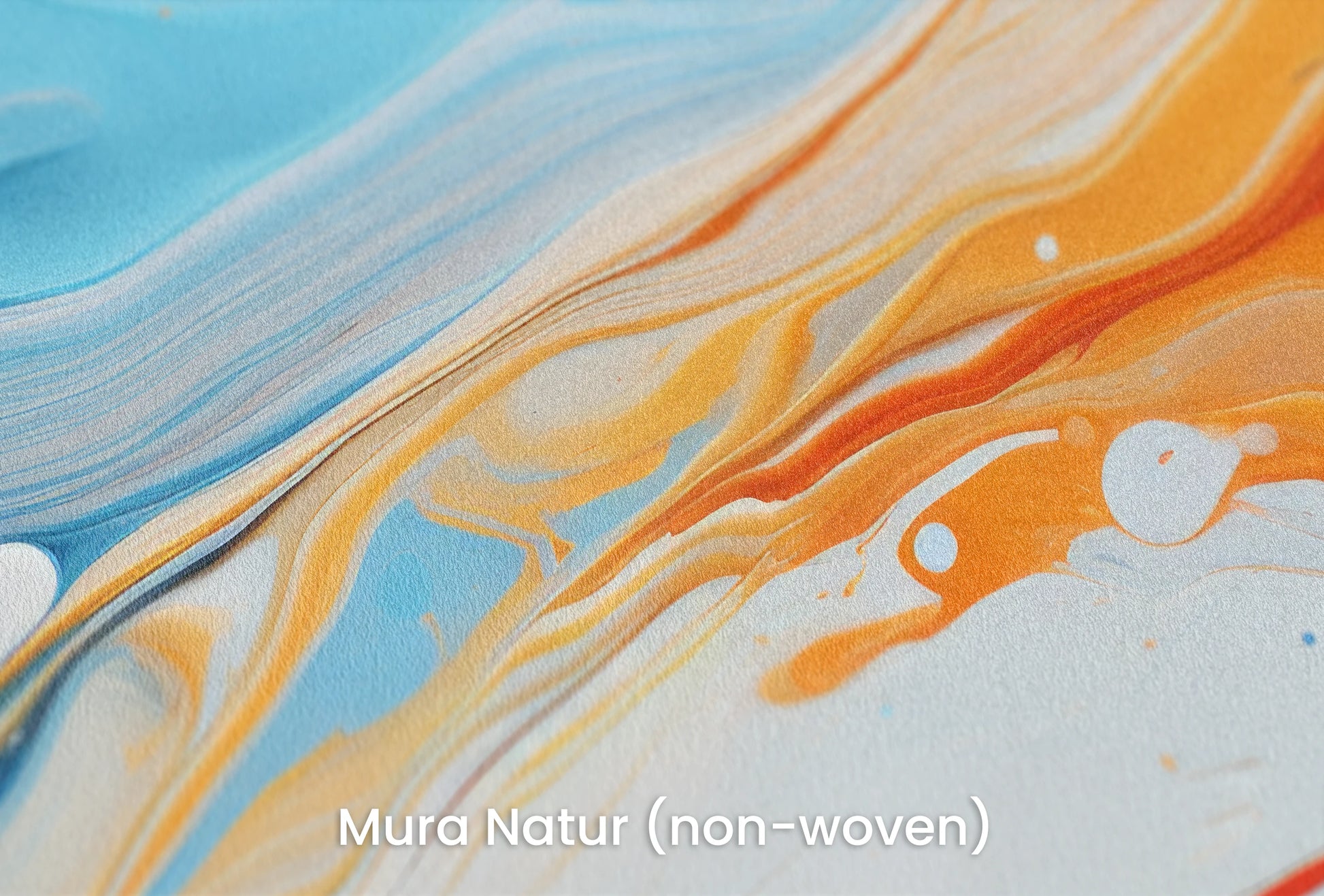 Zbliżenie na artystyczną fototapetę o nazwie Saturn's Serenity na podłożu Mura Natur (non-woven) - naturalne i ekologiczne podłoże.