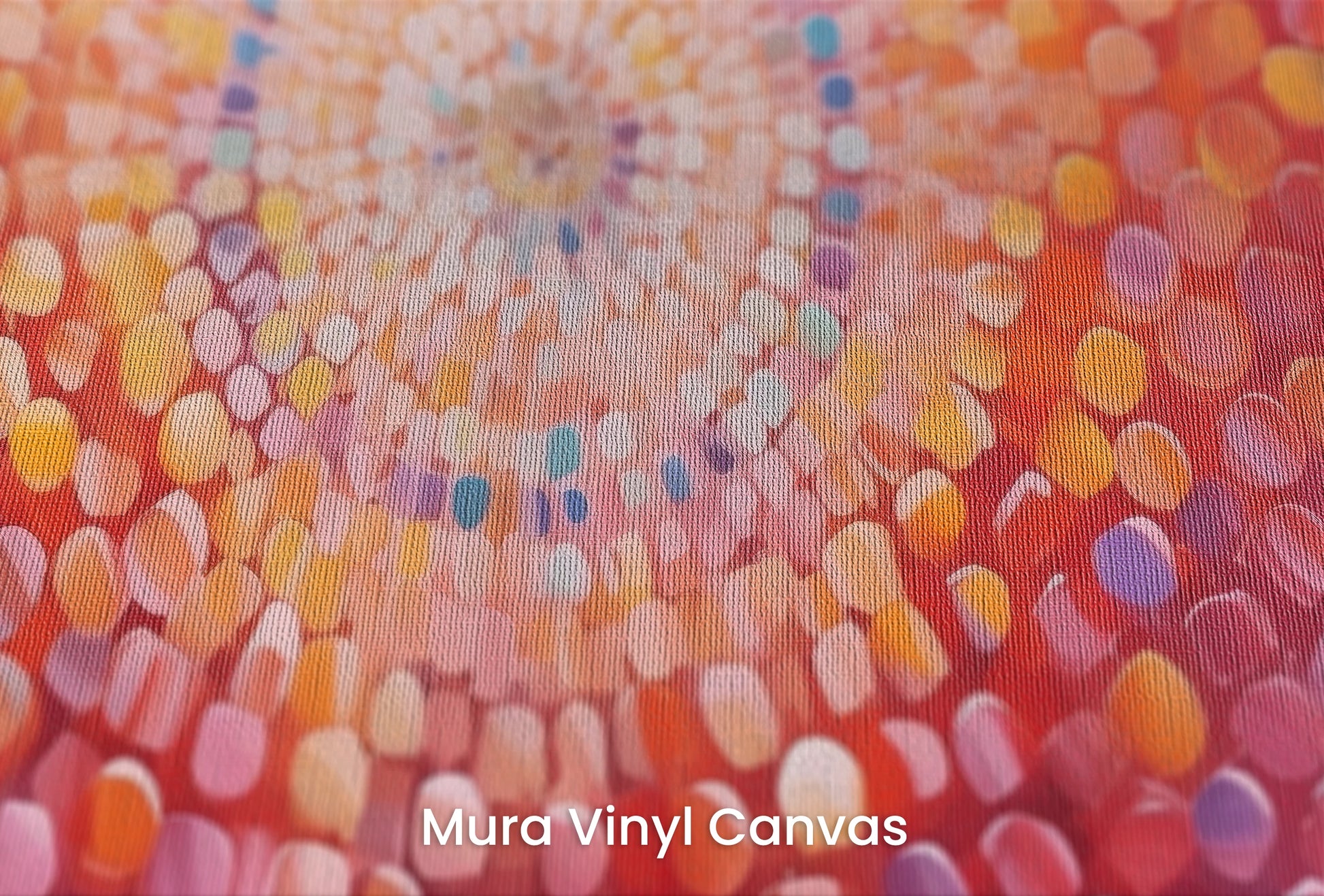Zbliżenie na artystyczną fototapetę o nazwie Cosmic Burst na podłożu Mura Vinyl Canvas - faktura naturalnego płótna.