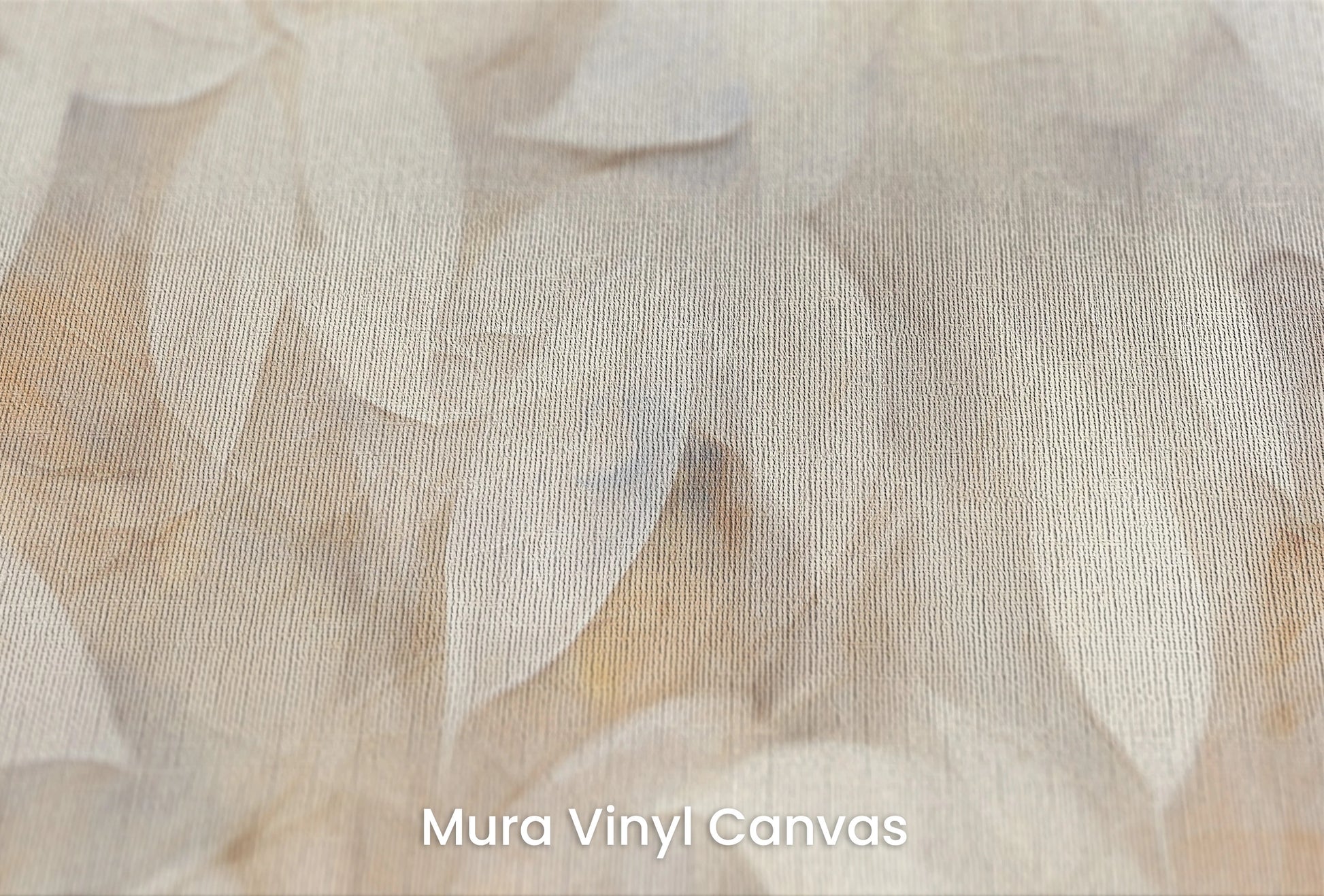 Zbliżenie na artystyczną fototapetę o nazwie Golden Foliage na podłożu Mura Vinyl Canvas - faktura naturalnego płótna.