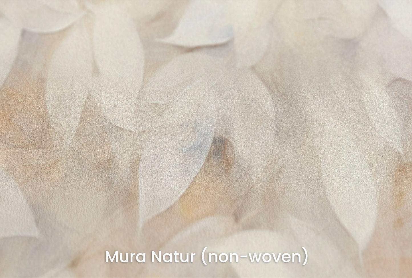 Zbliżenie na artystyczną fototapetę o nazwie Golden Foliage na podłożu Mura Natur (non-woven) - naturalne i ekologiczne podłoże.